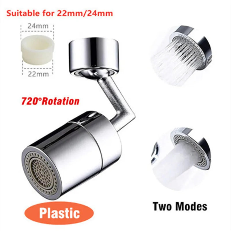 720°Universal Kitchen Faucet Anti-splash Aerator Bathroom Tap Rotatable Faucet Saving Water Tap Nozzle Extender Adapter