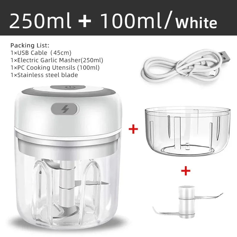 Electric Meat Mincer Garlic Chopper Garlic Vegetable Onion Kitchen Cooking Accessories