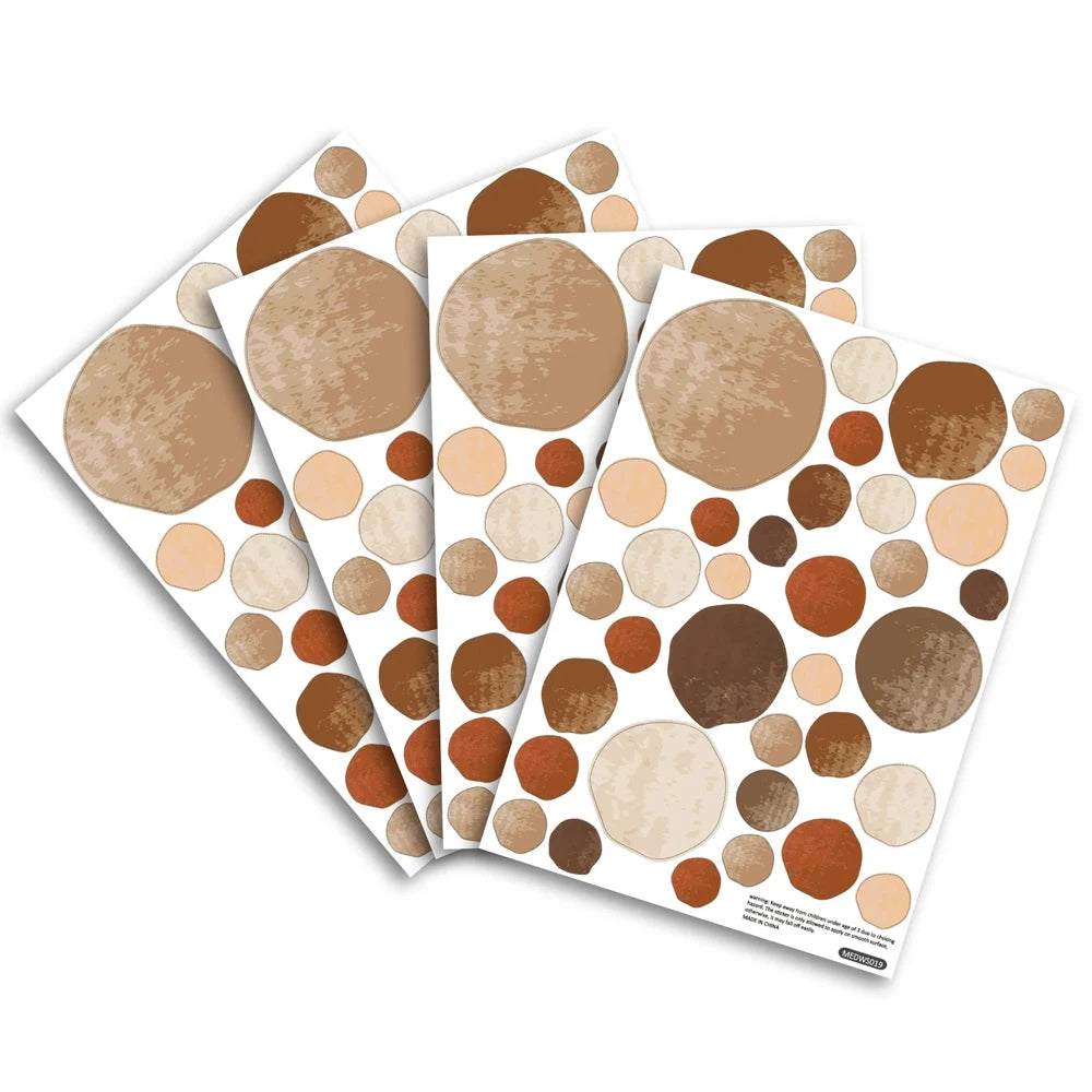 140PCS Watercolor Boho Polka Dots Wall Decals Nursery Room Kids Bedroom Removable Peel and Stick Wall Stickers