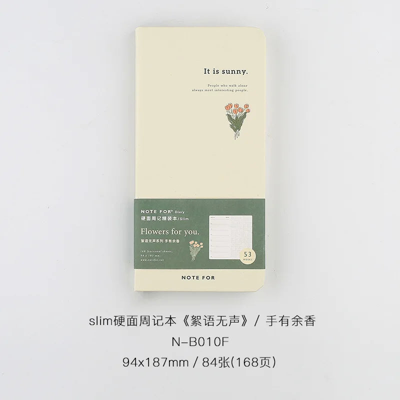 Weekly Record Book Retro Slim Weekly Plan Book Notepad Cute Notebook Planner Office & School Note Book