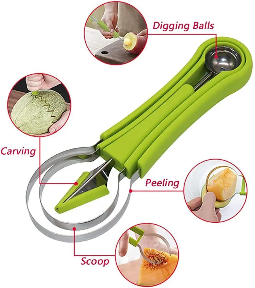 Watermelon Slicer Fruit Carving Knife Cutter Fruit Platter Fruit Gadgets Tools