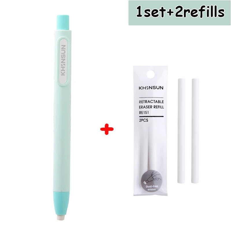 Retractable Pencil Eraser Pencil Rubber Eraser Correction Supplies Writing Correction School Stationery Office Supplies
