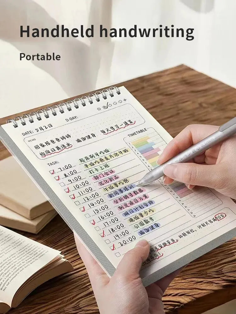 1pc Planner Agenda Spiral A5 Notebook Daily Planner To Do List Notepad 160 Pages Thick Office School Supplies Stationery