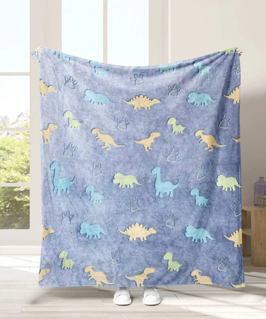 Glow in The Dark Blanket Unicorn Kid Bedroom Unicorns Soft Cozy Throw Blanket
