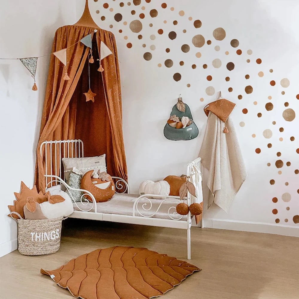 140PCS Watercolor Boho Polka Dots Wall Decals Nursery Room Kids Bedroom Removable Peel and Stick Wall Stickers