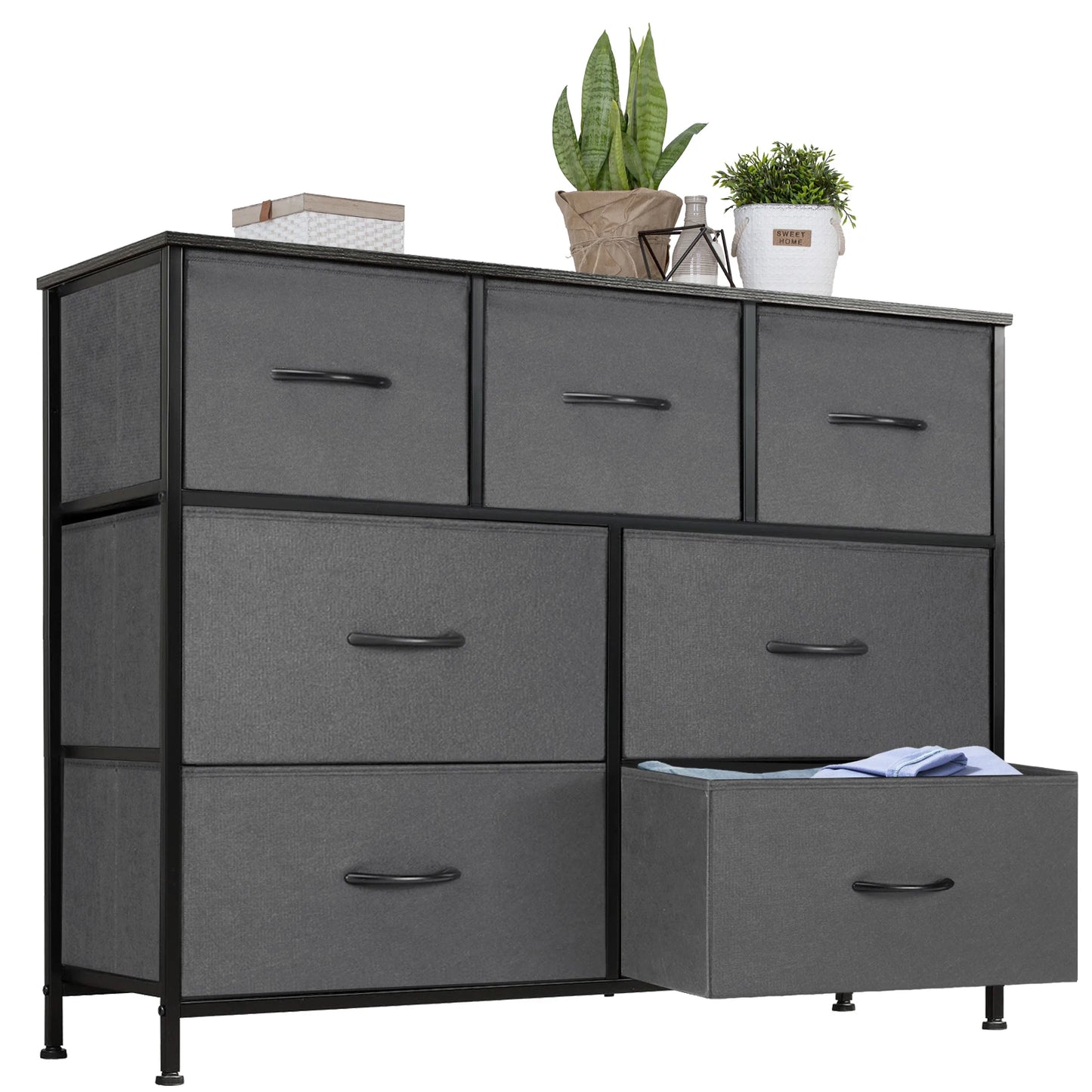 JHK Dresser For Bedroom With Drawers Organizer Storage Clothes For Living Room Display Of Furniture