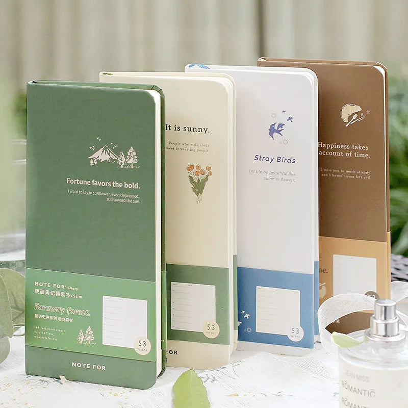 Weekly Record Book Retro Slim Weekly Plan Book Notepad Cute Notebook Planner Office & School Note Book