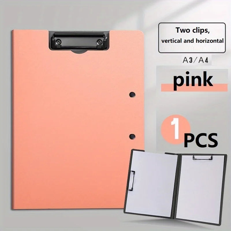 1pc A4 File Folders, Documents Organizer, Clipboard With Cover, For Business & School, Stationery & Office Supplies