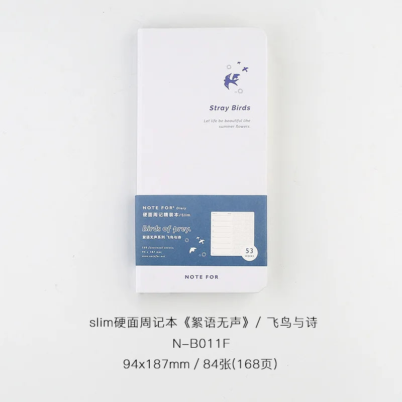 Weekly Record Book Retro Slim Weekly Plan Book Notepad Cute Notebook Planner Office & School Note Book