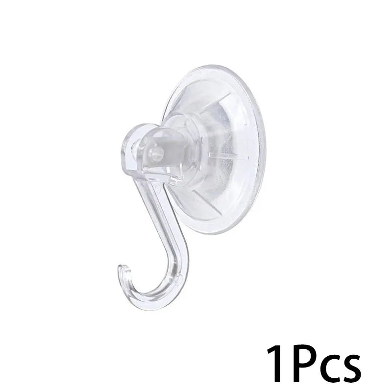 Suction cup hook, transparent and reusable heavy-duty vacuum suction cup hook, glass kitchen supplies, bathroom towel hook
