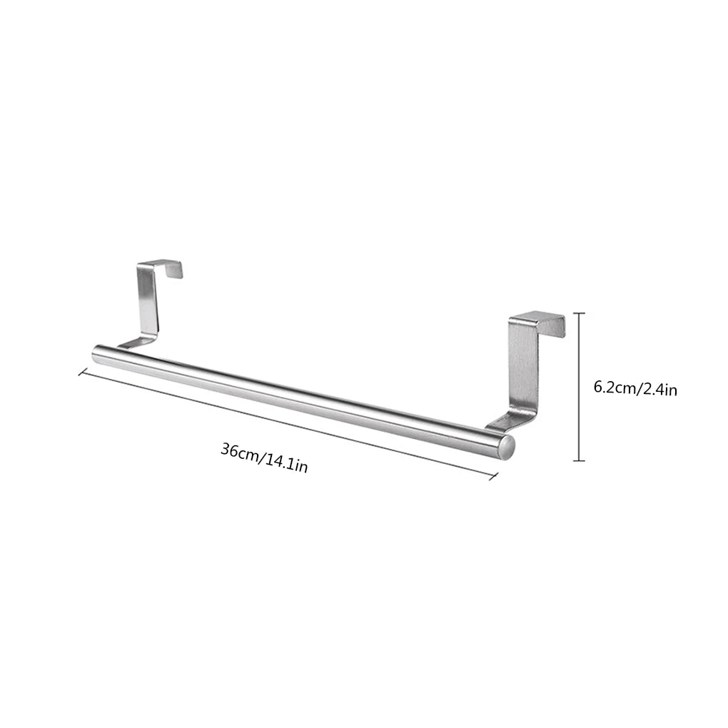 Stainless Steel Towel Rack Bathroom Towel Stand Kitchen Cabinet Door Hanging Towel Bar