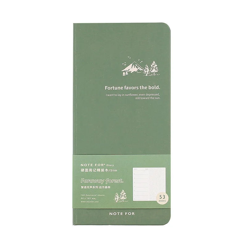 Weekly Record Book Retro Slim Weekly Plan Book Notepad Cute Notebook Planner Office & School Note Book