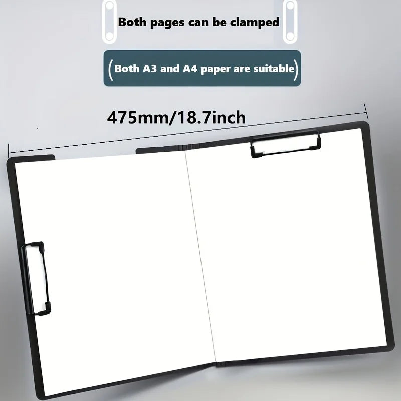 1pc A4 File Folders, Documents Organizer, Clipboard With Cover, For Business & School, Stationery & Office Supplies