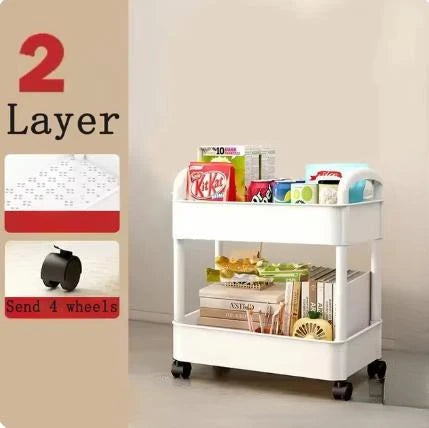 Household Multi-layer Small Cart Storage Rack Kitchen Bedroom Bathroom Storage Rack Storage Rack With Wheels