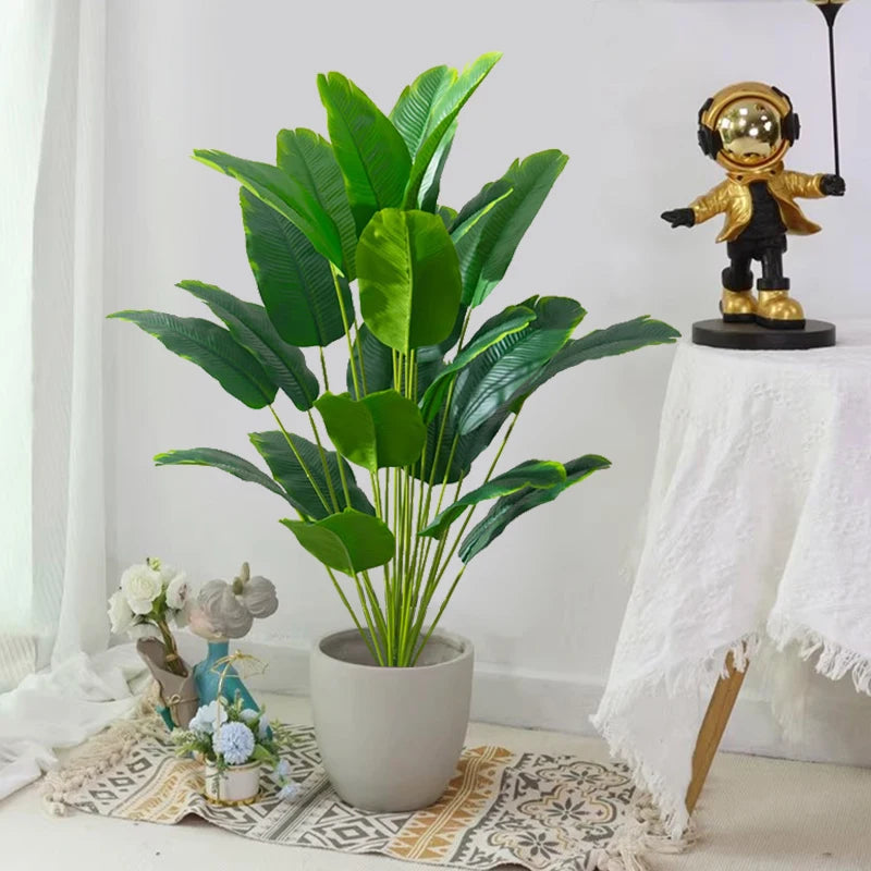 1pc Artificial Plants Large Tropical Palm Tree Banana Decor
