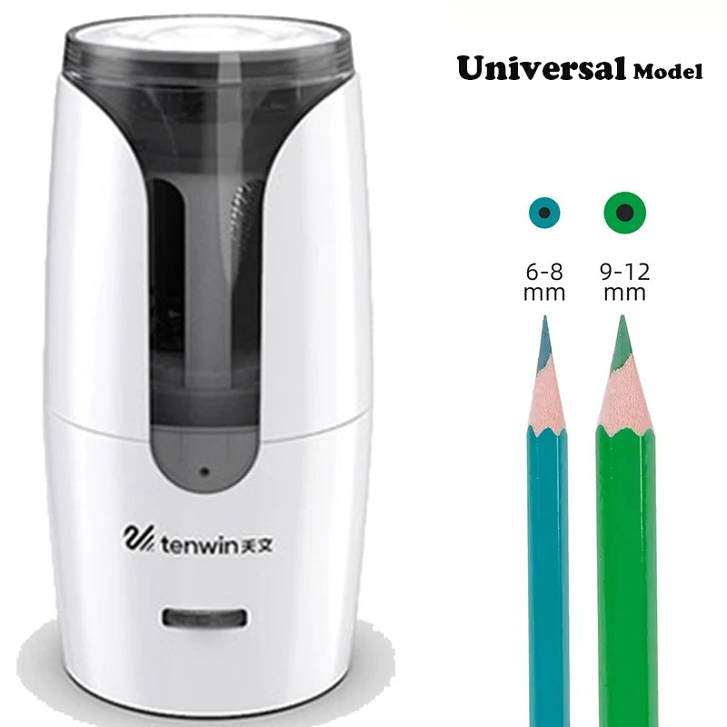 Tenwin Automatic Electric Pencil Sharpener For Colored Pencils Sharpen Mechanical Office School Supply