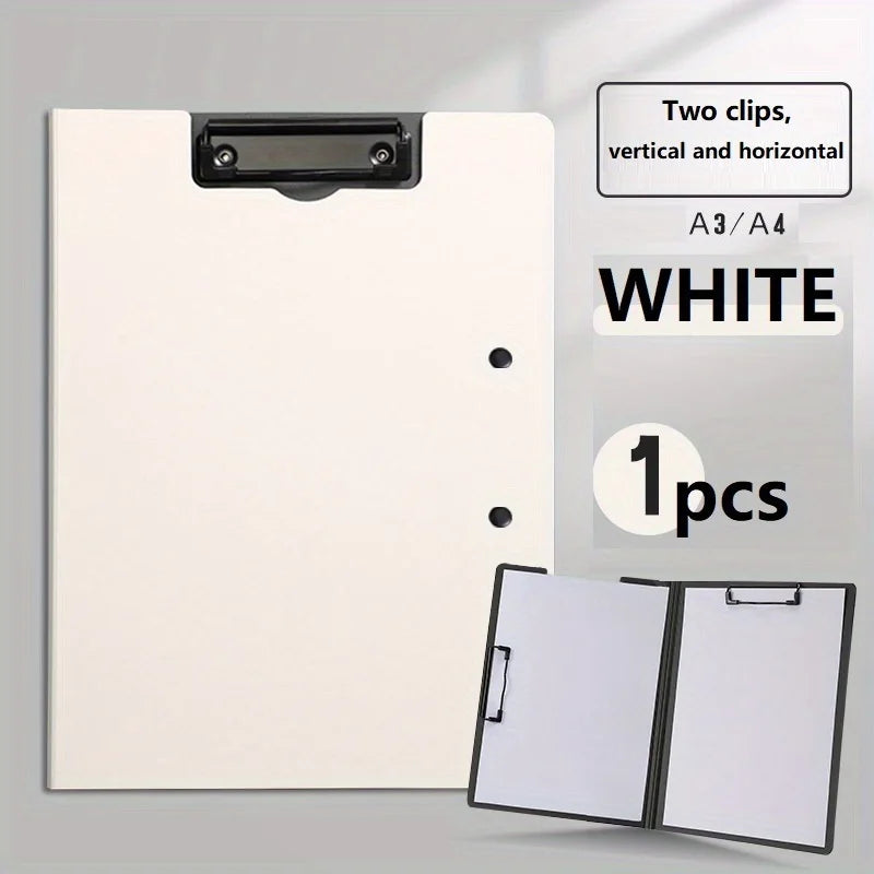 1pc A4 File Folders, Documents Organizer, Clipboard With Cover, For Business & School, Stationery & Office Supplies