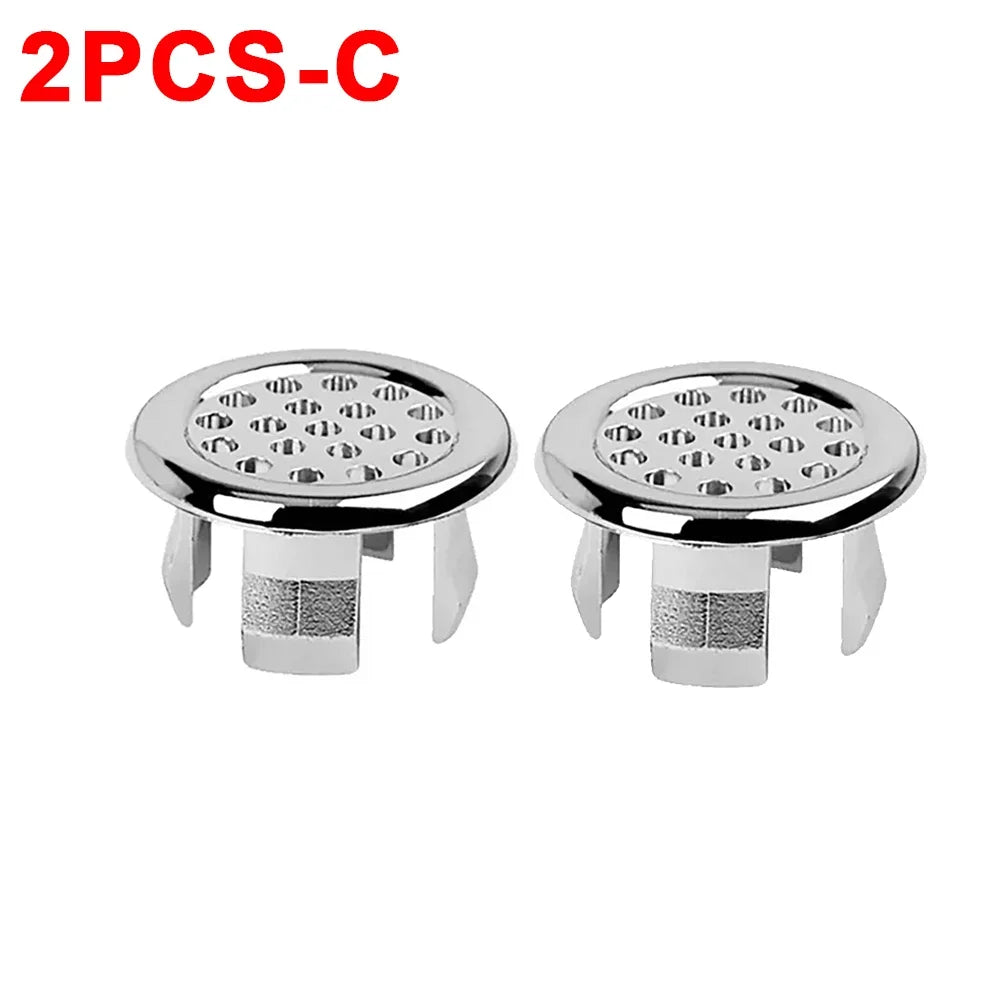 4/1Pcs Sink Overflow Ring Cover Replacement Bathroom Bath Round Plastic Sink Overflow Hole Covers