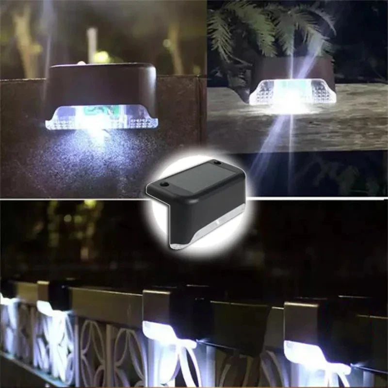 1~20PCS Solar Deck Light Outdoor IP65 Waterproof Solar Power Garden Lamps for Railing Stairs Step Fence Yard Patio Pathway