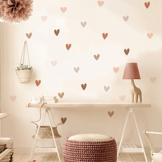 Boho Hearts Creative Wall Sticker For Children  Room Nursery Wall Art Decals Vinyl Mural Kids Bedroom Home Decor