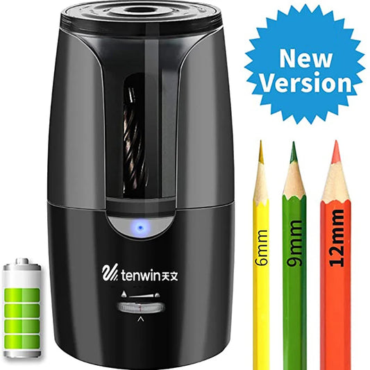 Tenwin Automatic Electric Pencil Sharpener For Colored Pencils Sharpen Mechanical Office School Supply