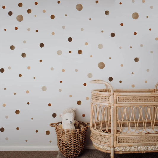140PCS Watercolor Boho Polka Dots Wall Decals Nursery Room Kids Bedroom Removable Peel and Stick Wall Stickers